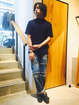 「Johnbull Private labo（ジョンブルプライベートラボ）のアイテム（ドレスシューズ）」を使った、kosukeさん（メンズ・180cm）の夏コーディネート