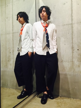 「Johnbull Private labo（ジョンブルプライベートラボ）のアイテム（スラックス）」を使った、kosukeさん（メンズ・180cm）の夏コーディネート