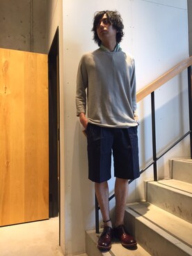 「Johnbull Private labo（ジョンブルプライベートラボ）のアイテム（ドレスシューズ）」を使った、kosukeさん（メンズ・180cm）の夏コーディネート