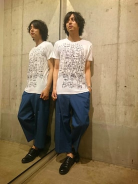「Johnbull Private labo（ジョンブルプライベートラボ）のアイテム（スラックス）」を使った、kosukeさん（メンズ・180cm）の夏コーディネート