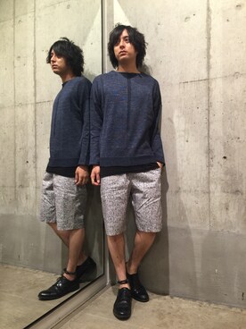 「Johnbull Private labo（ジョンブルプライベートラボ）のアイテム（ニット/セーター）」を使った、kosukeさん（メンズ・180cm）の夏コーディネート