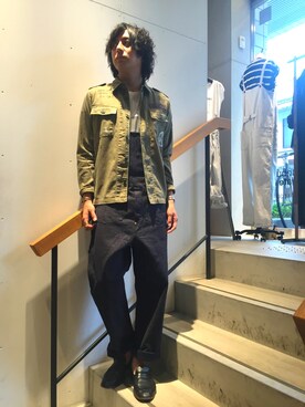 「Johnbull Private labo（ジョンブルプライベートラボ）のアイテム（ドレスシューズ）」を使った、kosukeさん（メンズ・180cm）の夏コーディネート