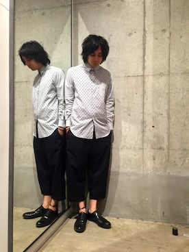 「Johnbull Private labo（ジョンブルプライベートラボ）のアイテム（スラックス）」を使った、kosukeさん（メンズ・180cm）の夏コーディネート