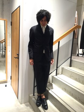 「Johnbull Private labo（ジョンブルプライベートラボ）のアイテム（ドレスシューズ）」を使った、kosukeさん（メンズ・180cm）の夏コーディネート