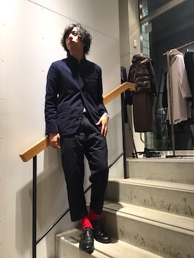「Johnbull Private labo（ジョンブルプライベートラボ）のアイテム（テーラードジャケット）」を使った、kosukeさん（メンズ・180cm）の秋コーディネート