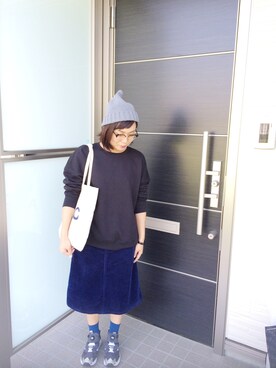「ベロアスカート」｜「アイテム（腕時計）」を使った、canna♡さん（レディース・151cm）の秋コーディネート