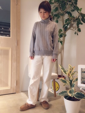 「EMU Australia（エミューオーストラリア）のアイテム」を使った、松尾　みずほさん（レディース・160cm）の冬コーディネート