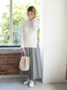 「TEMBEA（テンベア）のアイテム」を使った、asanoさん（レディース・158cm）の秋コーディネート