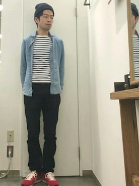 「テンセル」｜かっちゃんだよさん（メンズ・171cm）の春コーディネート