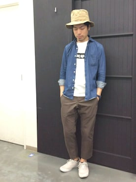 「クロップドパンツ」｜かっちゃんだよさん（メンズ・171cm）の春コーディネート