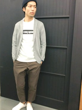 「クロップドパンツ」｜かっちゃんだよさん（メンズ・171cm）の春コーディネート