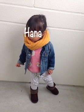 「初雪」｜Hanaさん（キッズ・90cm）の秋コーディネート