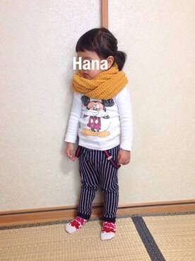 「1辛」｜Hanaさん（キッズ・90cm）の冬コーディネート