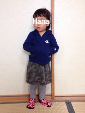 「オシャレ迷子」｜Hanaさん（キッズ・90cm）の冬コーディネート