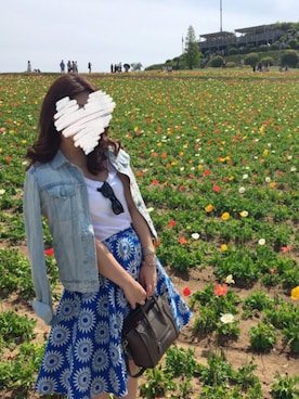 「カジュアルダウン」｜「アイテム（デニムジャケット）」を使った、sakurako☺︎❤︎さん（レディース・154cm）の夏コーディネート