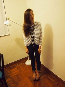 「PULL&BEAR（プルアンドベア）のアイテム（サンダル）」を使った、つばめさん（レディース・160cm）の秋コーディネート
