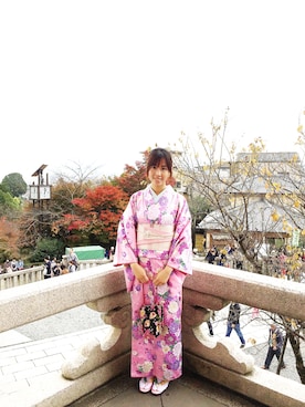 「kimono」｜「アイテム（その他）」を使った、つばめさん（レディース・163cm）の秋コーディネート