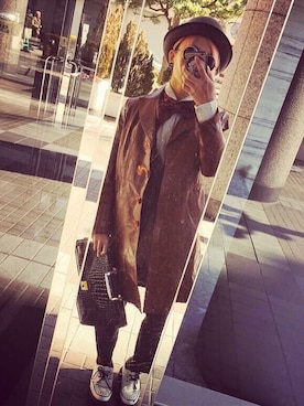 「アイテム（ネクタイ、レッド系）」を使った、shynさん（メンズ・160cm）の春コーディネート