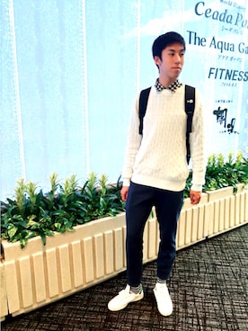 「COMMECAISM  （コムサ イズム）のアイテム」を使った、セイさん（メンズ・183cm）の春コーディネート