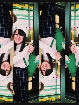 「chocoolate（チョコレート）のアイテム（ハンチング/ベレー帽）」を使った、さこ♥さん（レディース・158cm）の冬コーディネート
