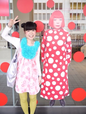 「fafa（フェフェ）のアイテム（ワンピース/ドレス）」を使った、さかもとえりさん（レディース・156cm）の春コーディネート