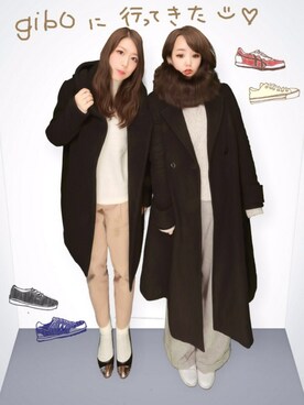 「RANDA」｜「アイテム（その他アウター）」を使った、natsukiさん（レディース・161cm）の冬コーディネート
