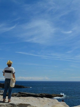 「青空」｜「アイテム（帽子）」を使った、natsukiさん（レディース・161cm）の夏コーディネート