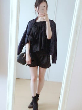 「COMME CA DU MODE（コムサデモード）のアイテム（ブルゾン）」を使った、haruさん（レディース・157cm）の秋コーディネート