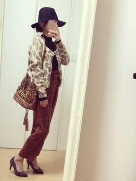 「Aqua leaf（アクアリーフ）のアイテム」を使った、haruさん（レディース・157cm）の秋コーディネート