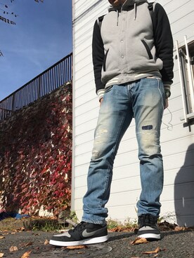 「Jordan」｜「アイテム（スタジャン）」を使った、naoki__0603さん（メンズ・170cm）の秋コーディネート