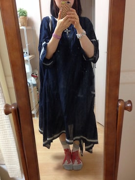 「AS as know as（エーエス アズノウアズ）のアイテム（ワンピース）」を使った、makibakoさん（レディース・156cm）の夏コーディネート