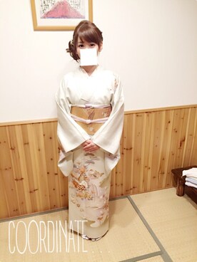 「お着物」｜ito *·⑅さん（レディース・154cm）の秋コーディネート