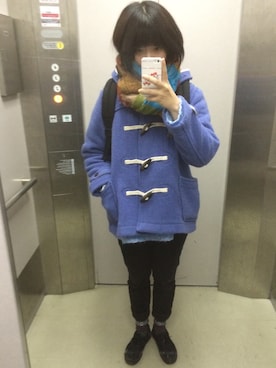 「SM2（エスエムツー）のアイテム（ダッフルコート）」を使った、きっくさん（レディース・156cm）の冬コーディネート