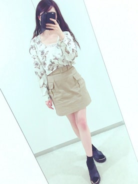 「スキッパーシャツ」｜「アイテム（キャミソール）」を使った、aya*さん（レディース・162cm）の秋コーディネート