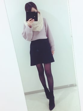 「Another Edition」｜「アイテム（ブーティ）」を使った、aya*さん（レディース・162cm）の冬コーディネート