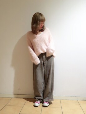 「archives（アルシーヴ）のアイテム（アクセサリー）」を使った、ゆきみさん（レディース・153cm）の秋コーディネート