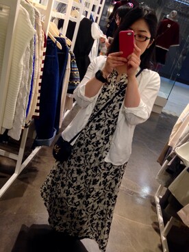 「pas de calais（パドカレ）のアイテム（ワンピース/ドレス）」を使った、syktkuchさん（レディース・156cm）の秋コーディネート