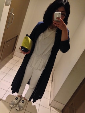 「pas de calais（パドカレ）のアイテム（シャツワンピース）」を使った、syktkuchさん（レディース・156cm）の秋コーディネート