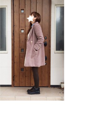 「amelier MAJESTIC LEGON（アメリエルマジェスティックレゴン）のアイテム（チェスターコート）」を使った、chan.ke.iさん（レディース・168cm）の秋コーディネート