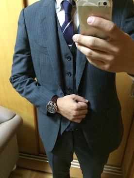 「スーツ」｜rotaoさん（メンズ・174cm）の秋コーディネート