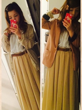 「en face（アンファス）のアイテム」を使った、ちびゆり。さん（レディース・147cm）の秋コーディネート