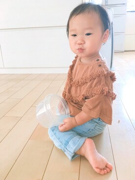 tomo❁︎さん（キッズ・70cm）の秋コーディネート