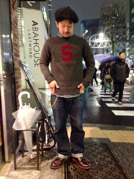 omata takayaさん（メンズ・171cm）の冬コーディネート