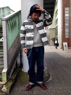 「プルオーバーパーカー」｜omata takayaさん（メンズ・171cm）の冬コーディネート
