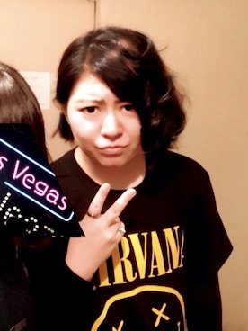「NIRVANA（ニルヴァーナ）のアイテム」を使った、よしえさん（レディース・153cm）の冬コーディネート