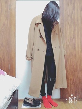 「カットオフ」｜「アイテム（その他シューズ）」を使った、おばけさん（レディース・167cm）の春コーディネート