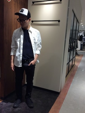 「The DUFFER of ST.GEORGE（ザダファーオブセントジョージ）のアイテム（帽子）」を使った、シバタさん（メンズ・168cm）の春コーディネート