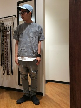 「The DUFFER of ST.GEORGE（ザダファーオブセントジョージ）のアイテム（アクセサリー）」を使った、シバタさん（メンズ・168cm）の夏コーディネート