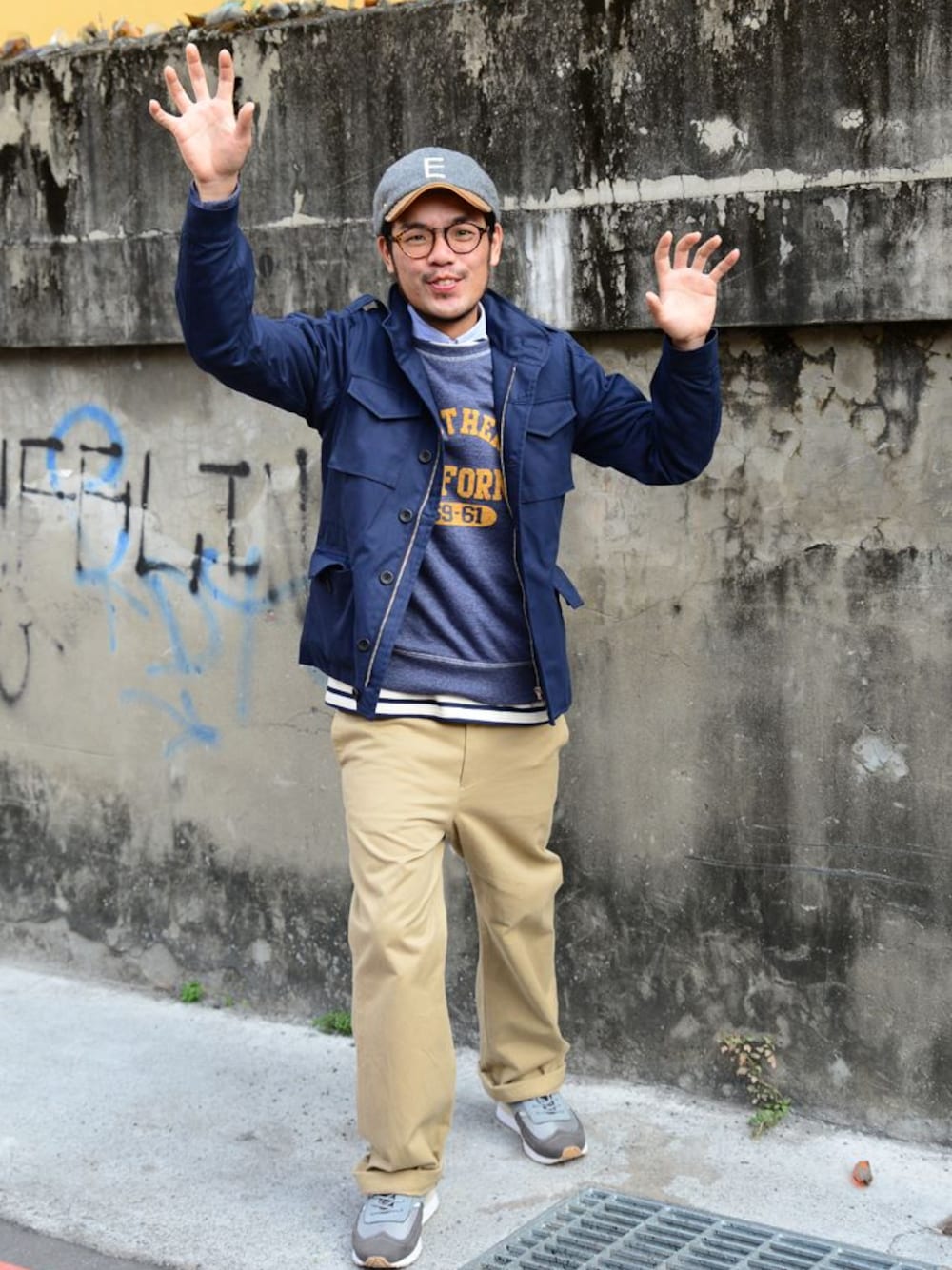 その他のパンツ、その他のその他、その他のその他を着用したメンズの冬コーディネートの1枚目の写真