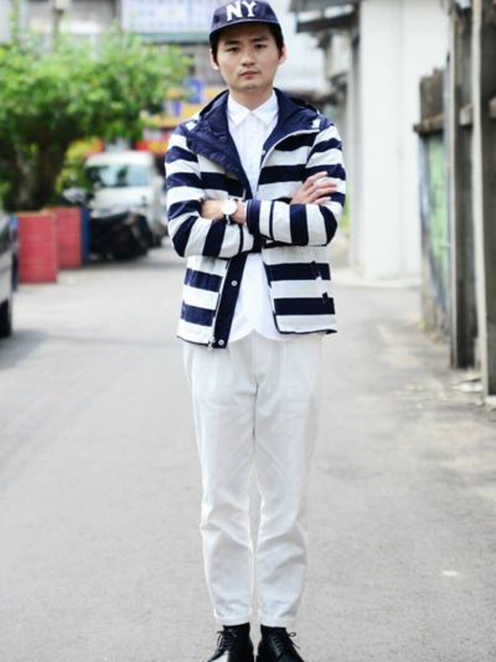 「grn、plain-me」｜「grnのOutdoor感雙穿連帽Parka（その他、その他）」を使った、plain-me_tcさん（メンズ・175cm）の春コーディネートの1枚目の写真